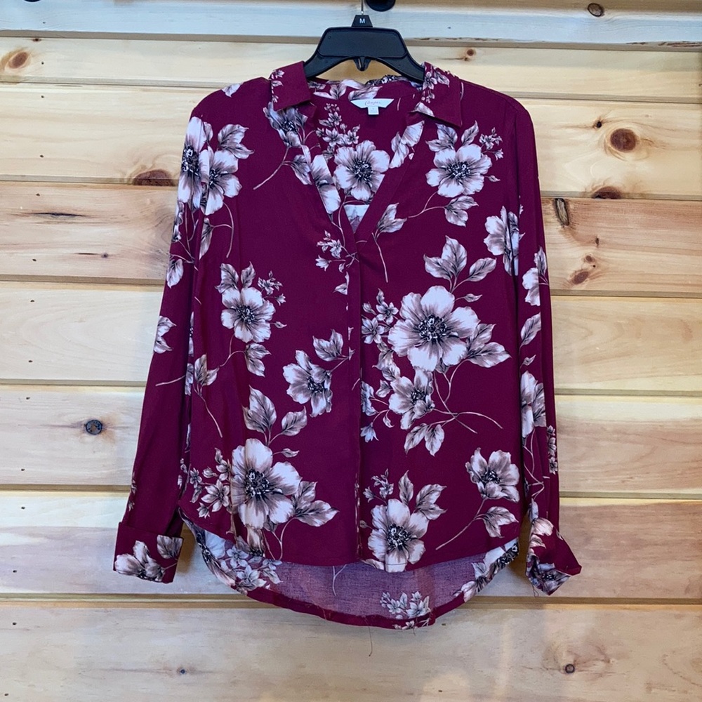 CANDIE’S WOMEN BUTTON DOWN BLOUSE.